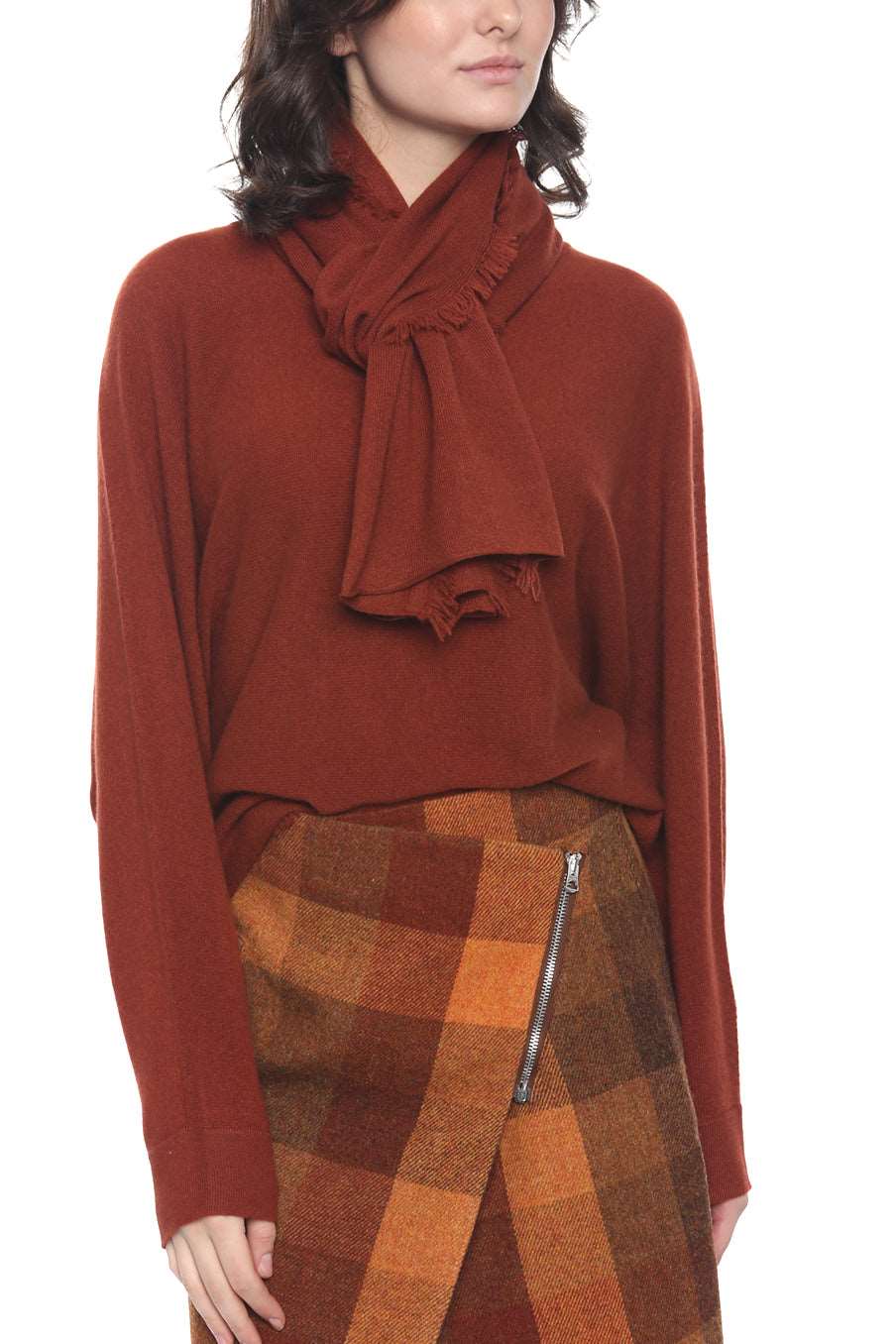 Cashmere Mini Fringe Scarf