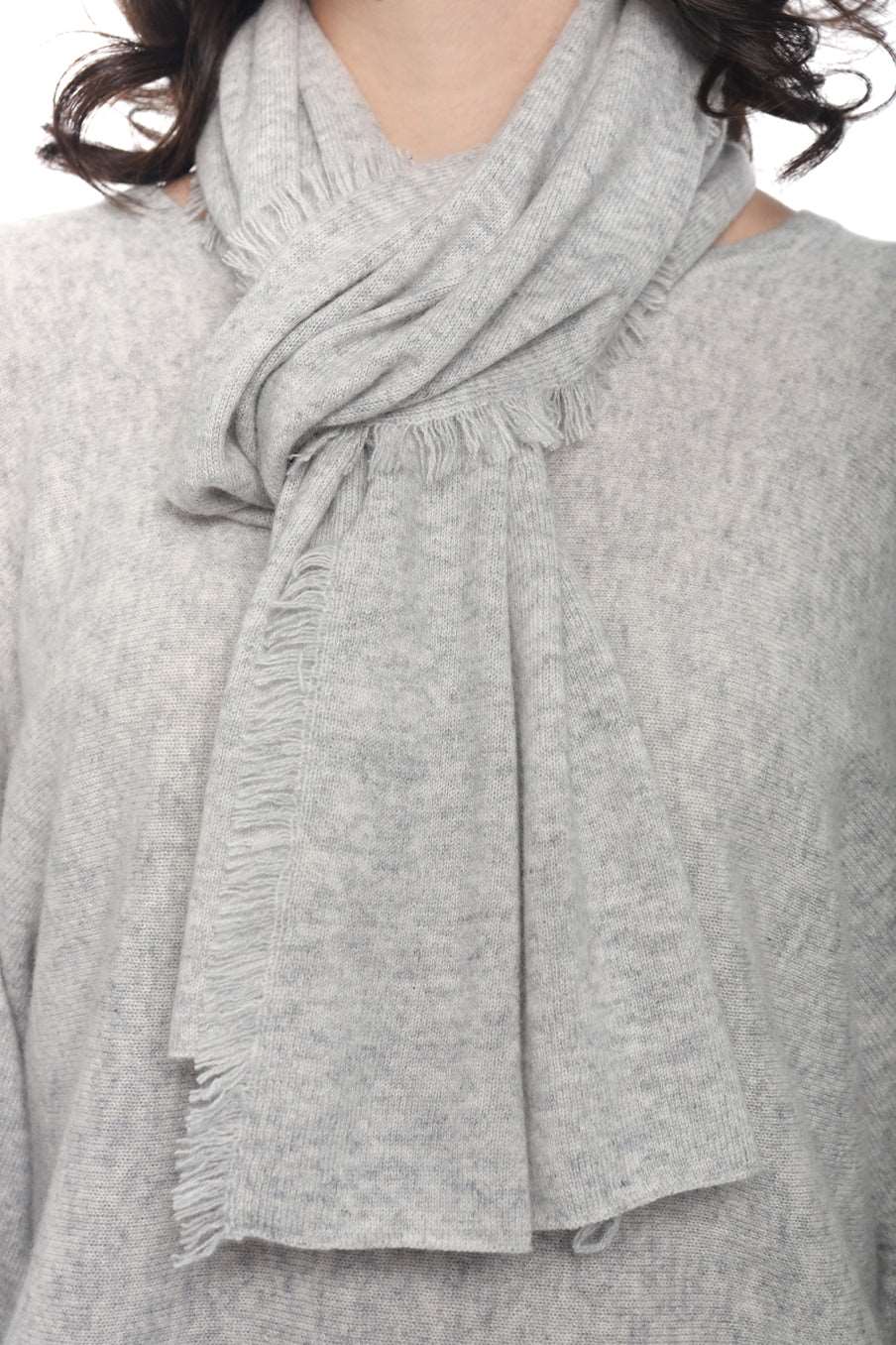 Cashmere Mini Fringe Scarf