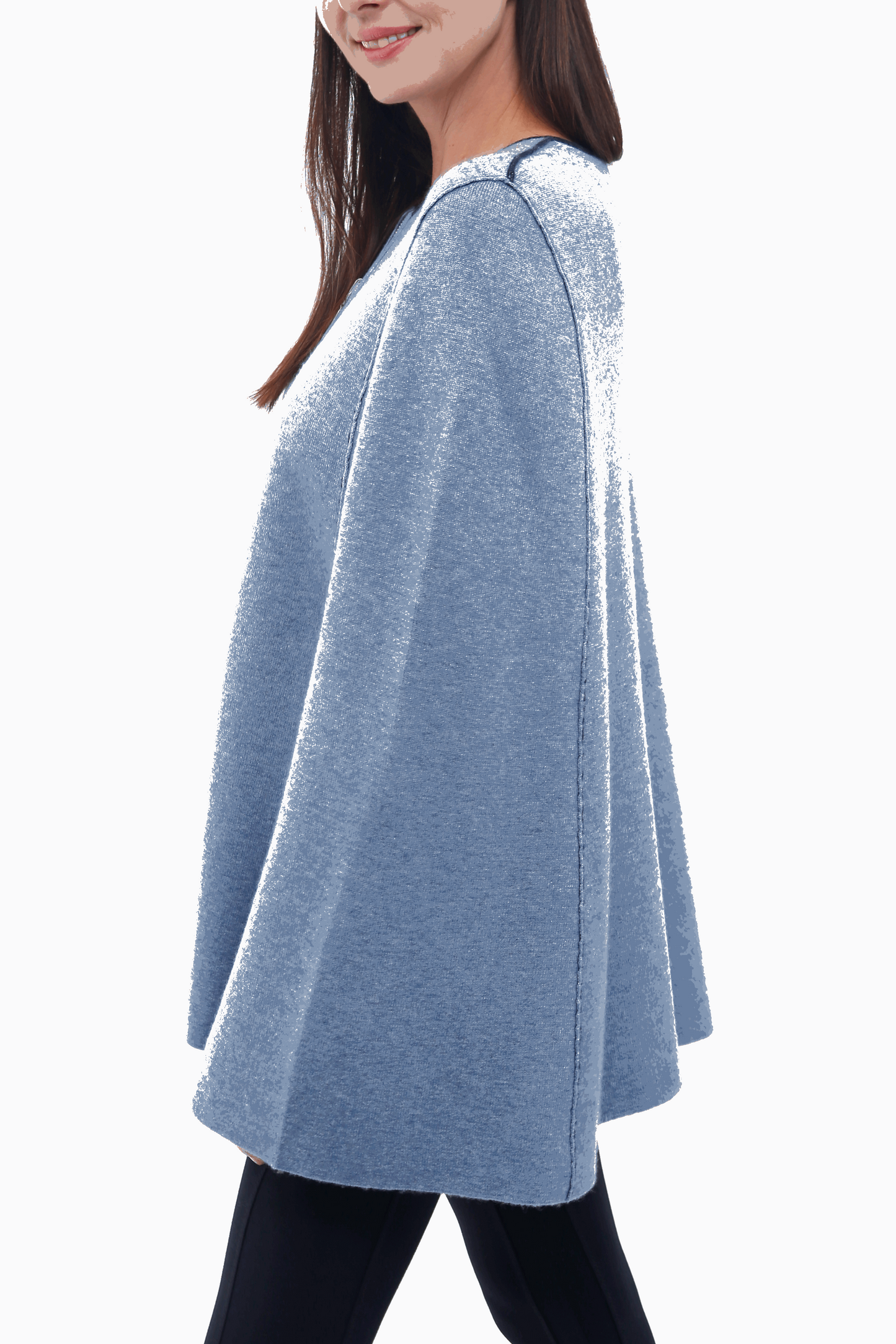 Cashmere Blend Zip Front Reversible Cape