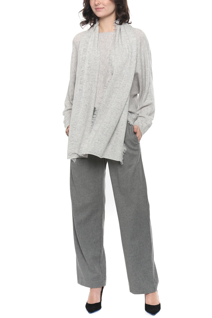 Cashmere Mini Fringe Scarf