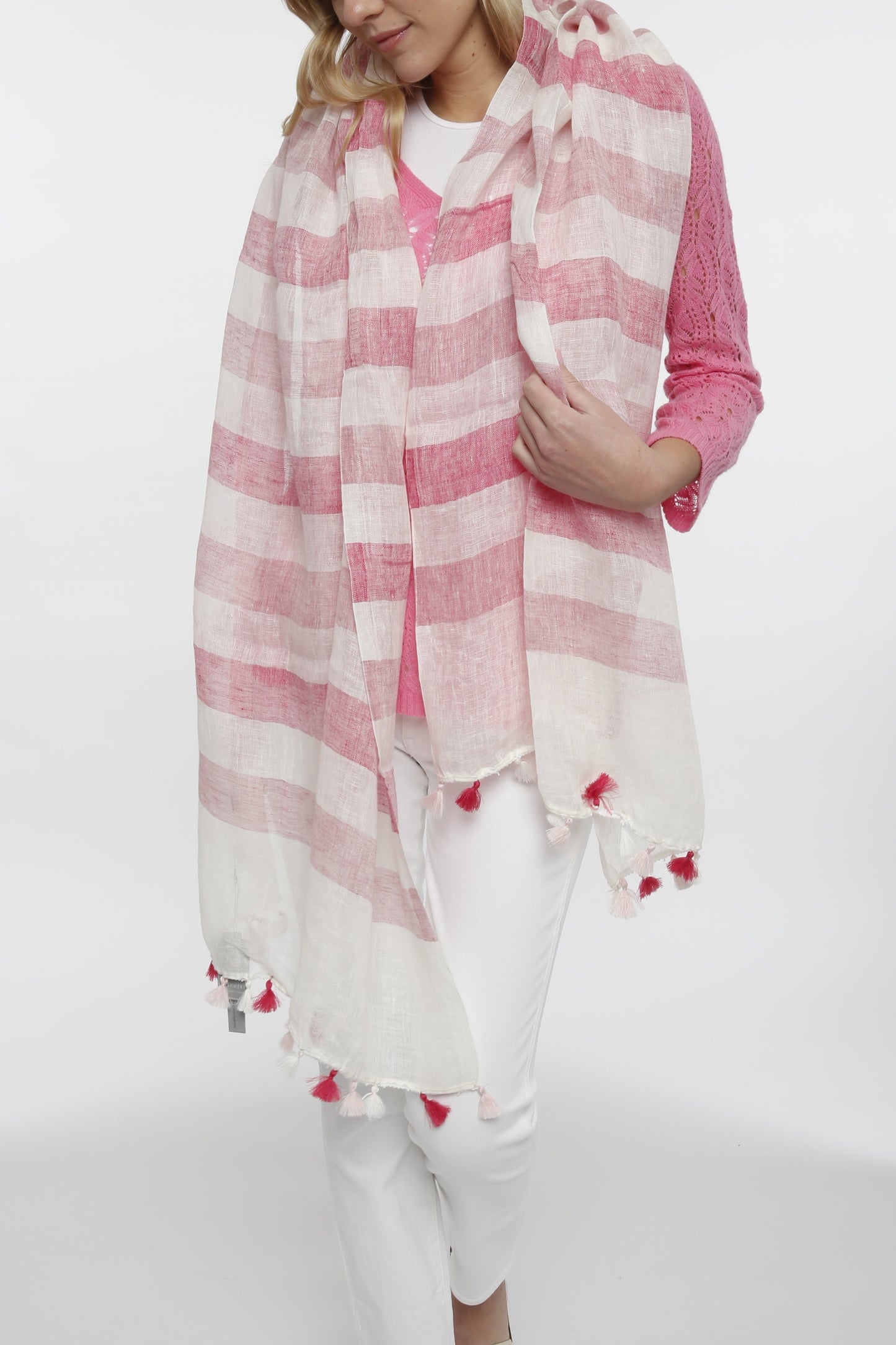 Stripe Linen Scarf