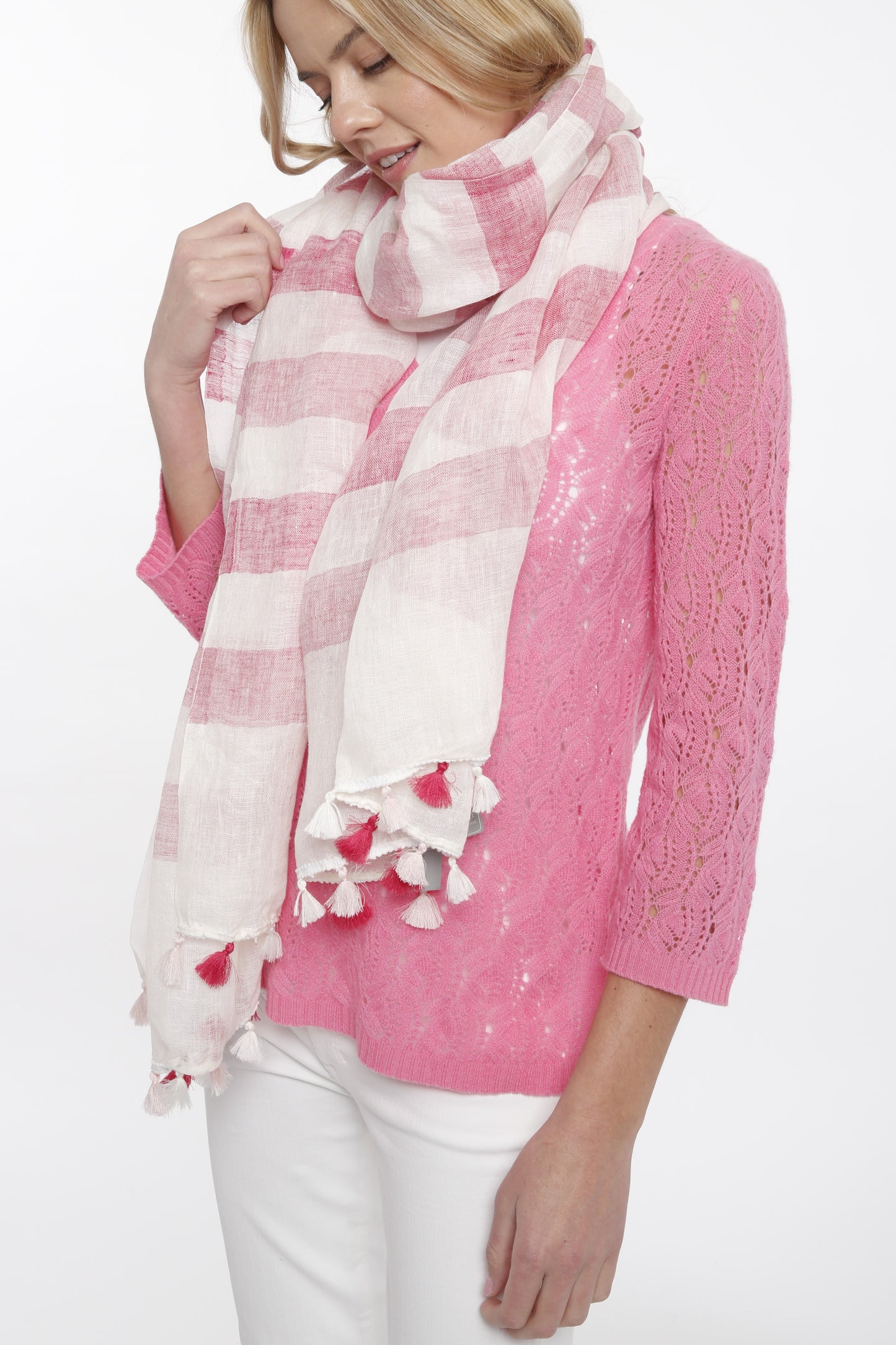 Stripe Linen Scarf