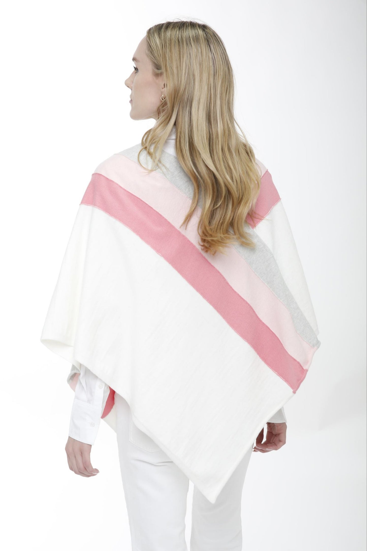 Cotton Cashmere Blend Color Block Topper