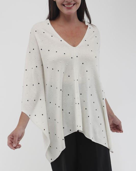 Cashmere Blend Pearl Topper