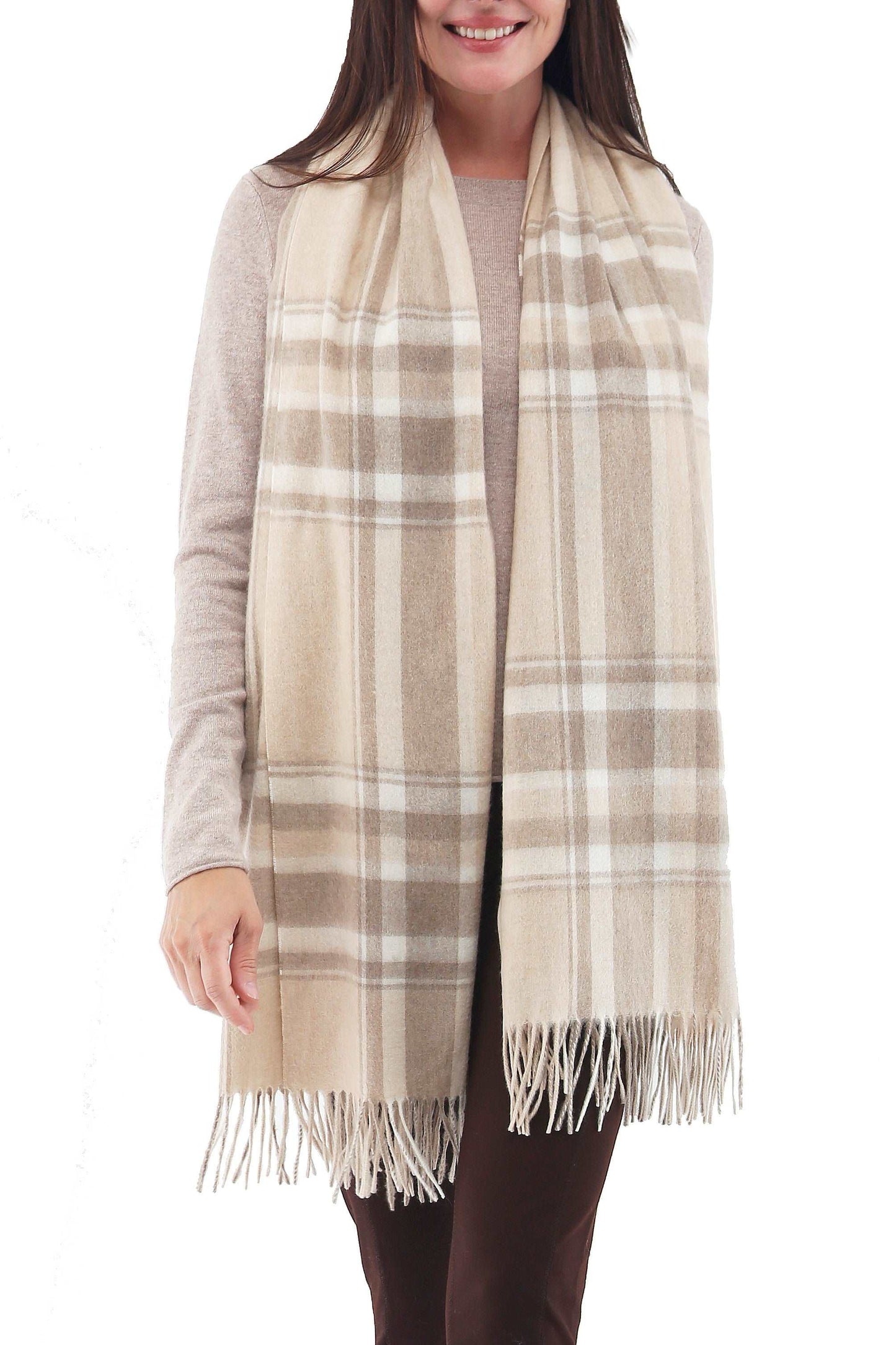 Woven Cashmere Shawl Eco-Friendly Mongolian Cashmere