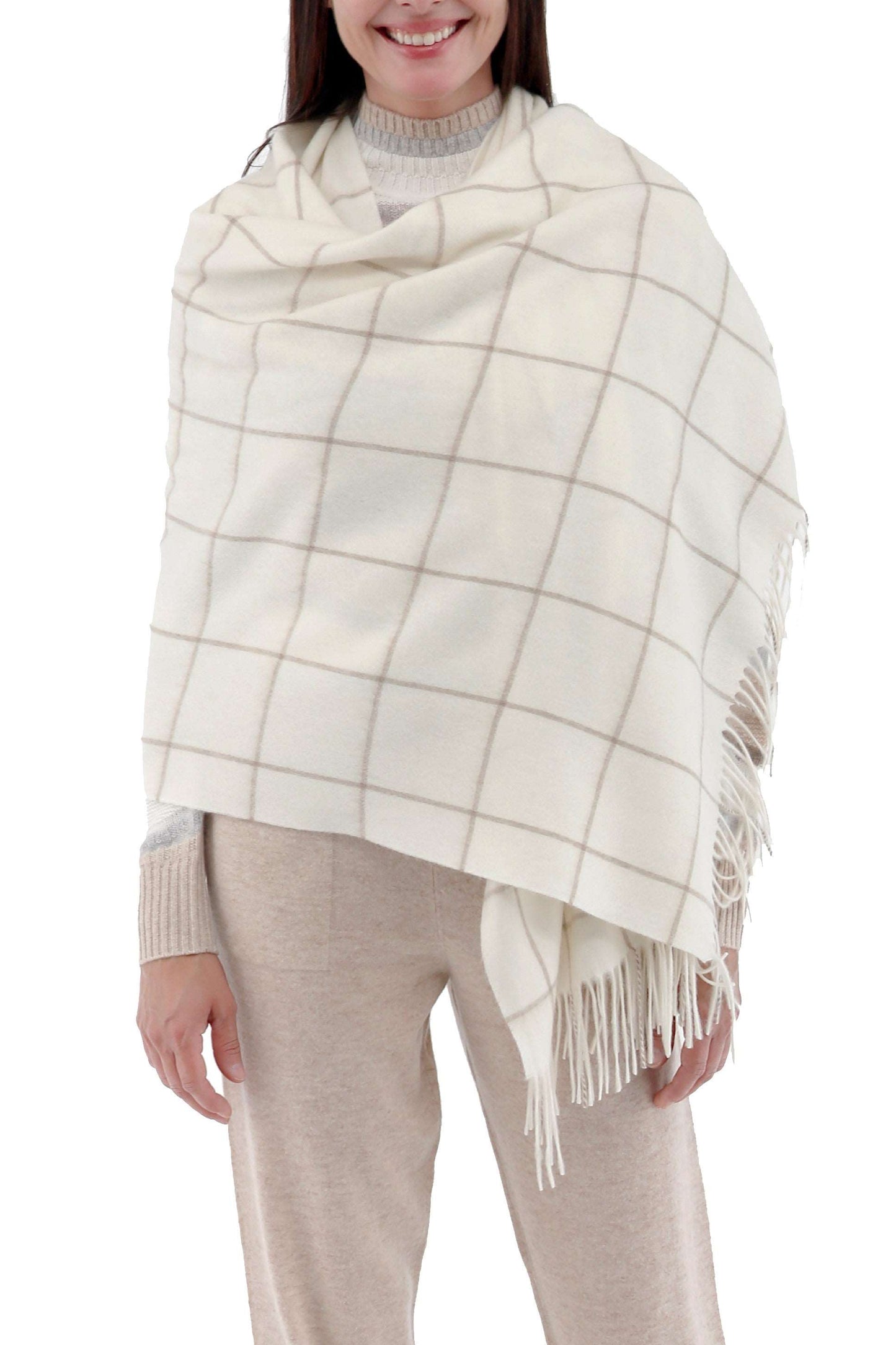 Woven Cashmere Shawl Eco-Friendly Mongolian Cashmere
