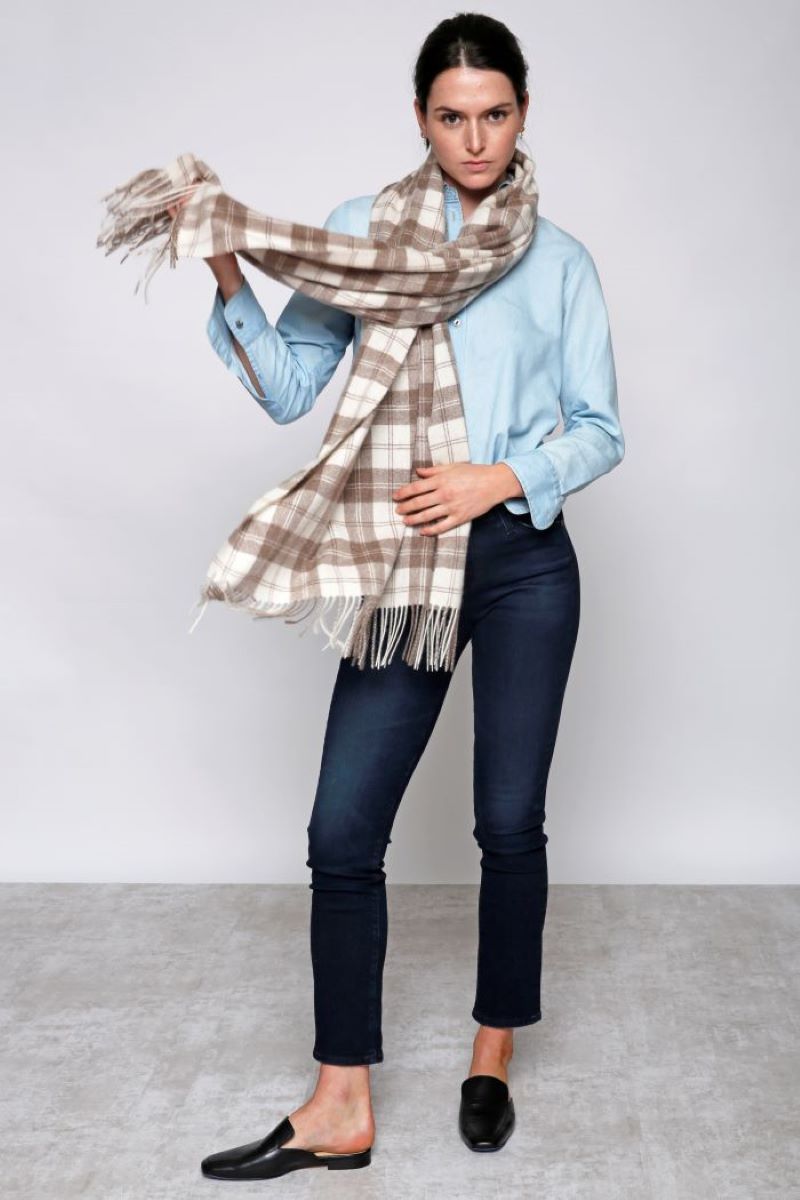 Woven Cashmere Shawl Eco-Friendly Mongolian Cashmere