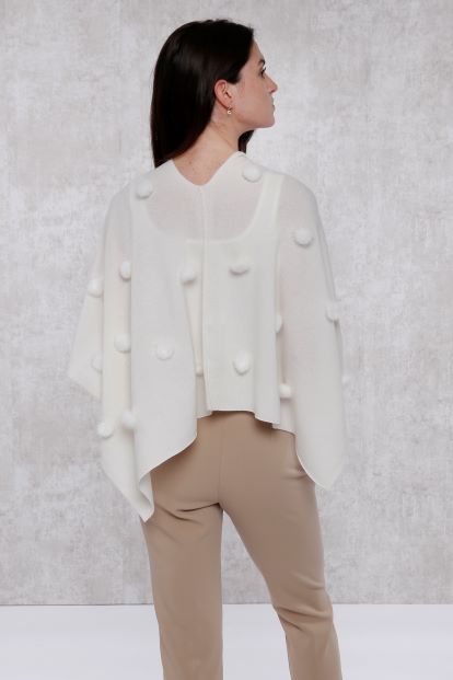 Cashmere Mink Fur Poms Topper