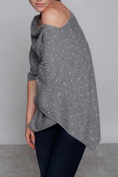 Cashmere Blend Pearl Topper