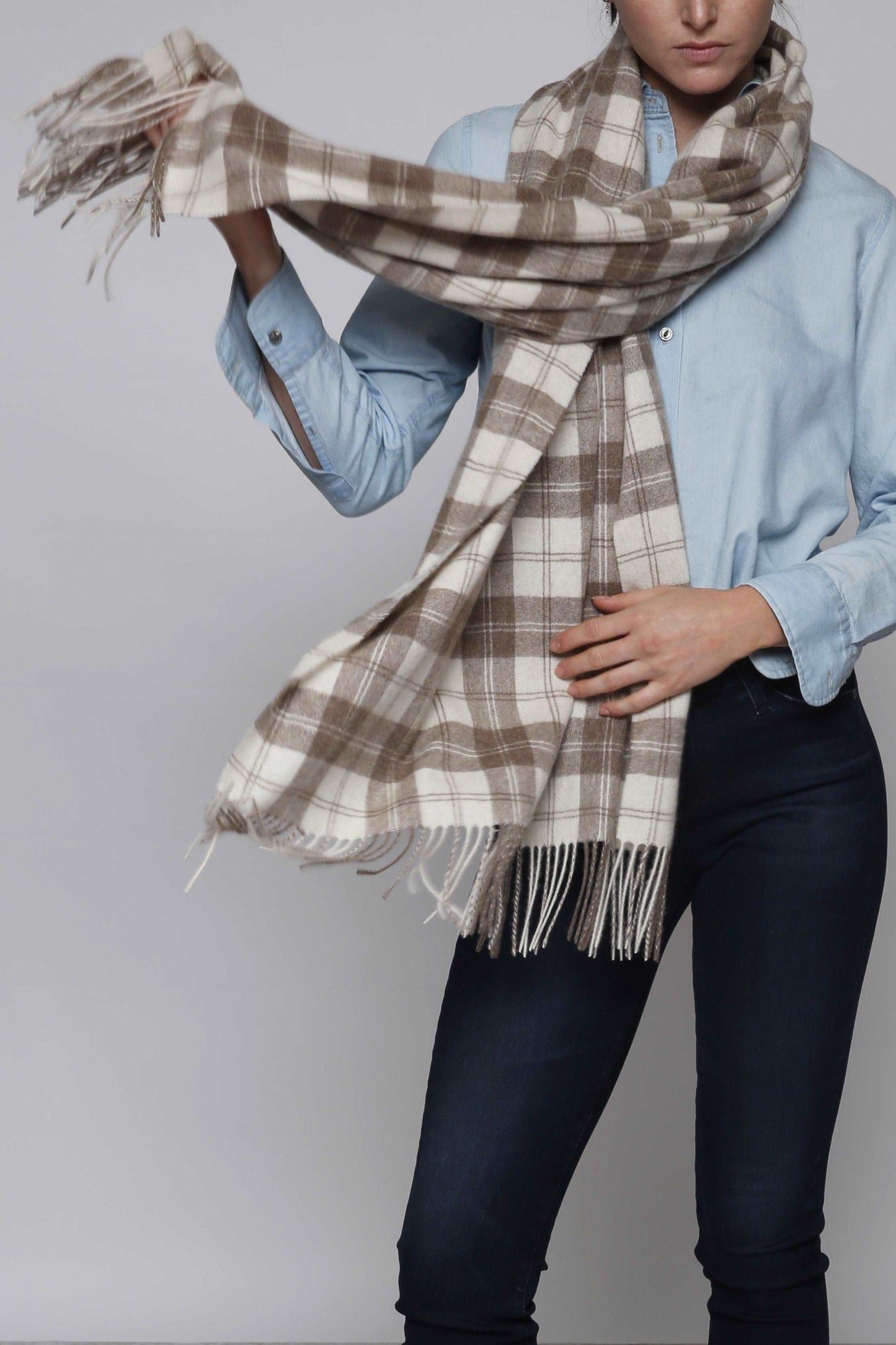 Woven Poncho Caplet Eco-Friendly Mongolian Cashmere