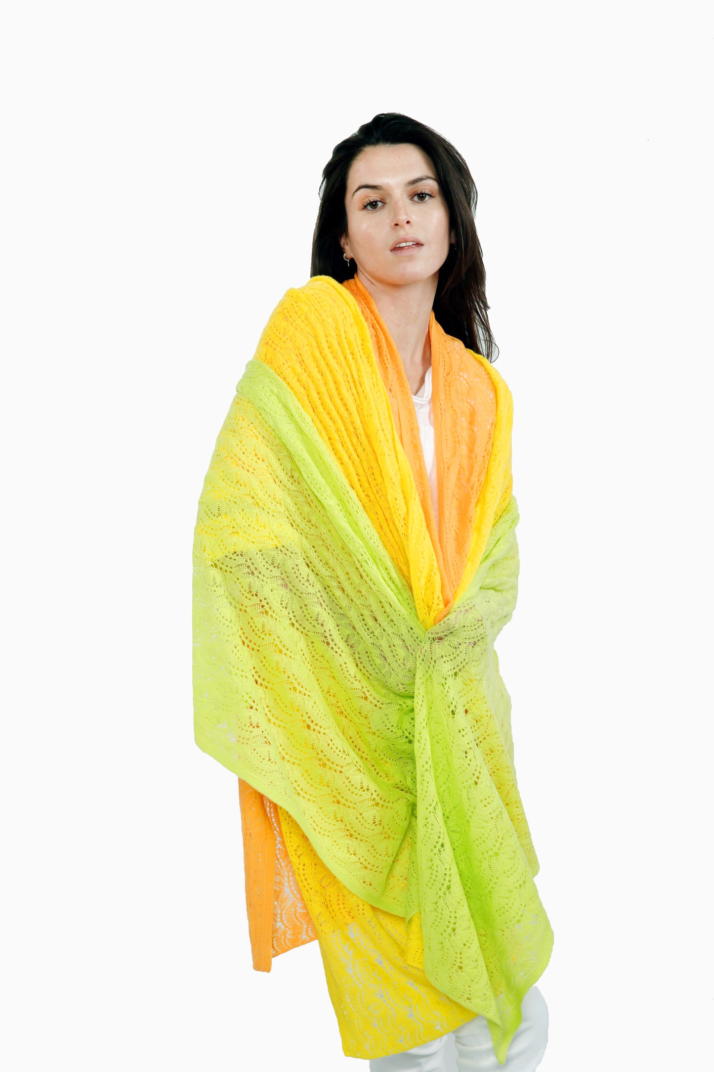 Cashmere Pointelle Shawl
