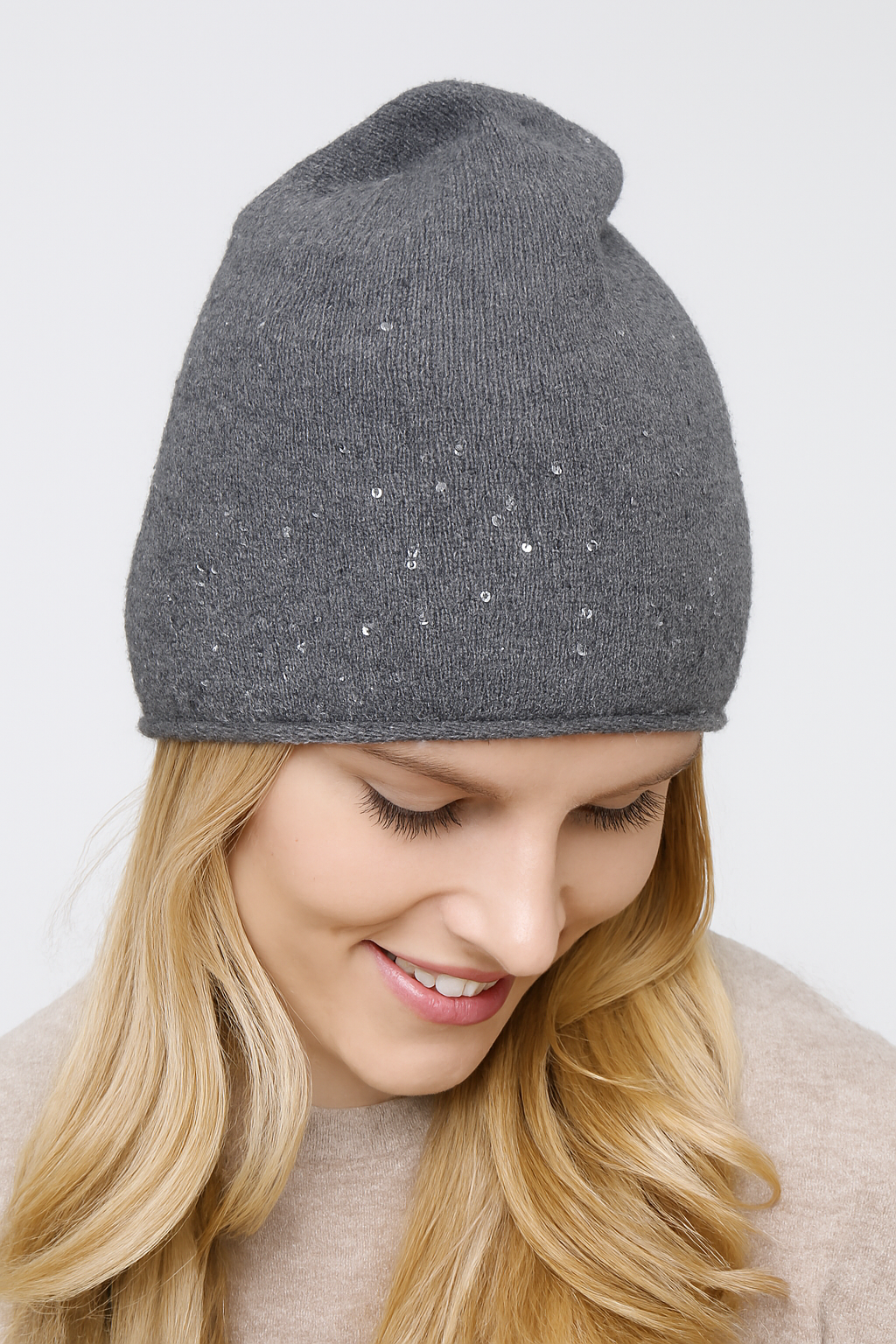 100% Cashmere Embellished Hat