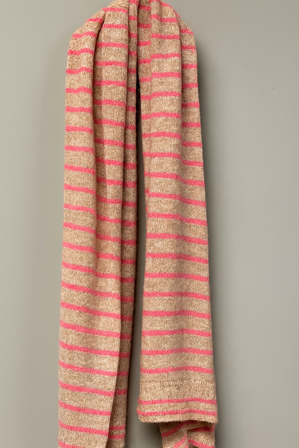 Cashmere Long Sleeve 2-Tone Stripe Pullover