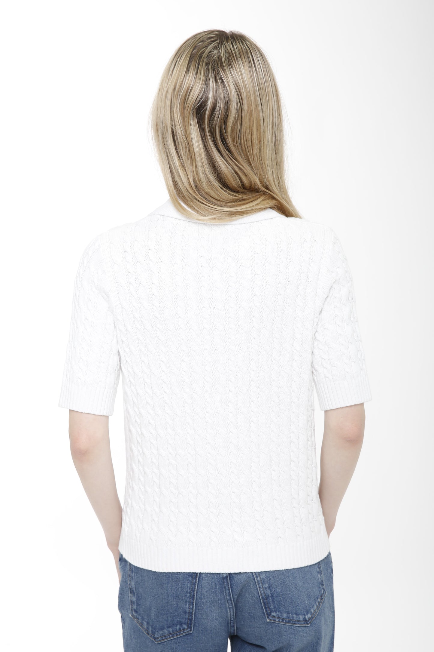 Short Sleeve Allover Cable Cardigan