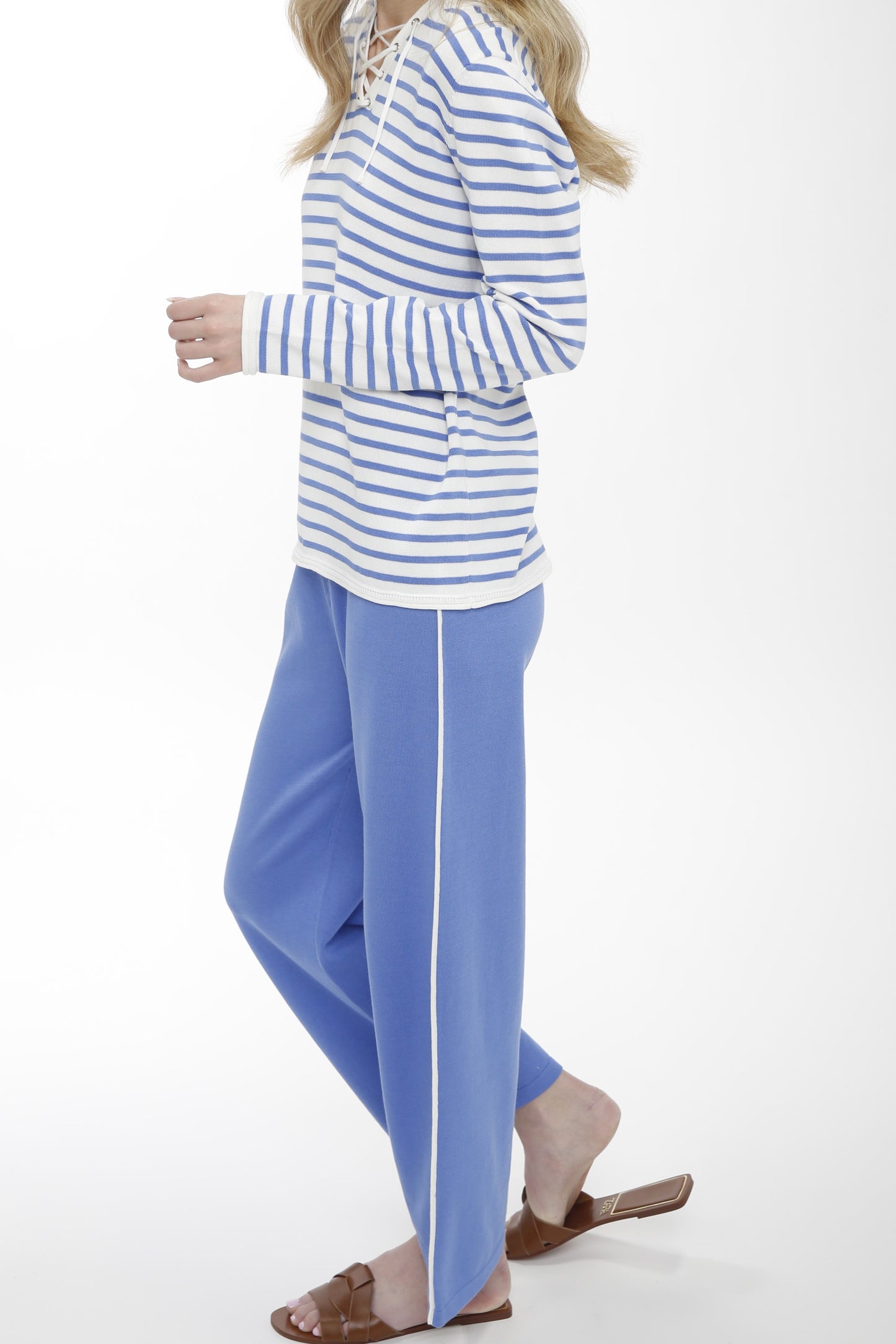 Sweat Pant with Contrast Side Piping