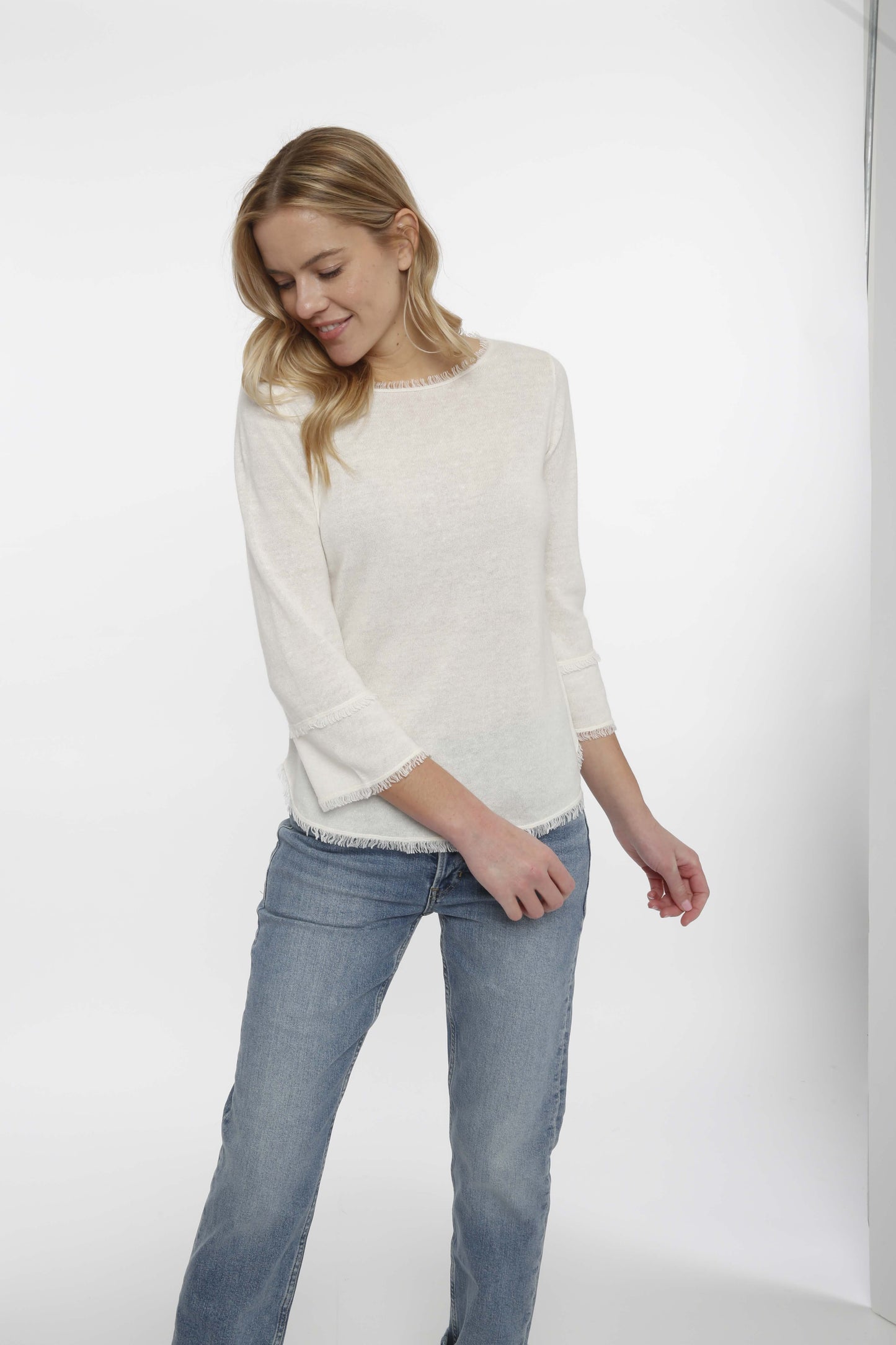 Sweater with Fringe Detail