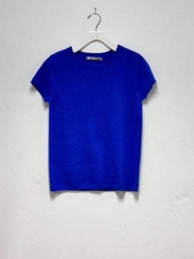 100% Cashmere Luxury Crew Neck Short Sleeve Tee