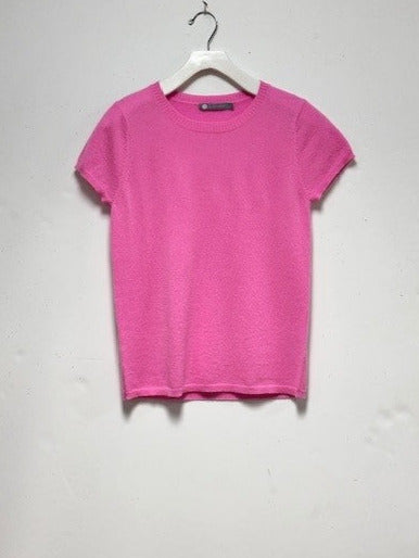 100% Cashmere Luxury Crew Neck Short Sleeve Tee