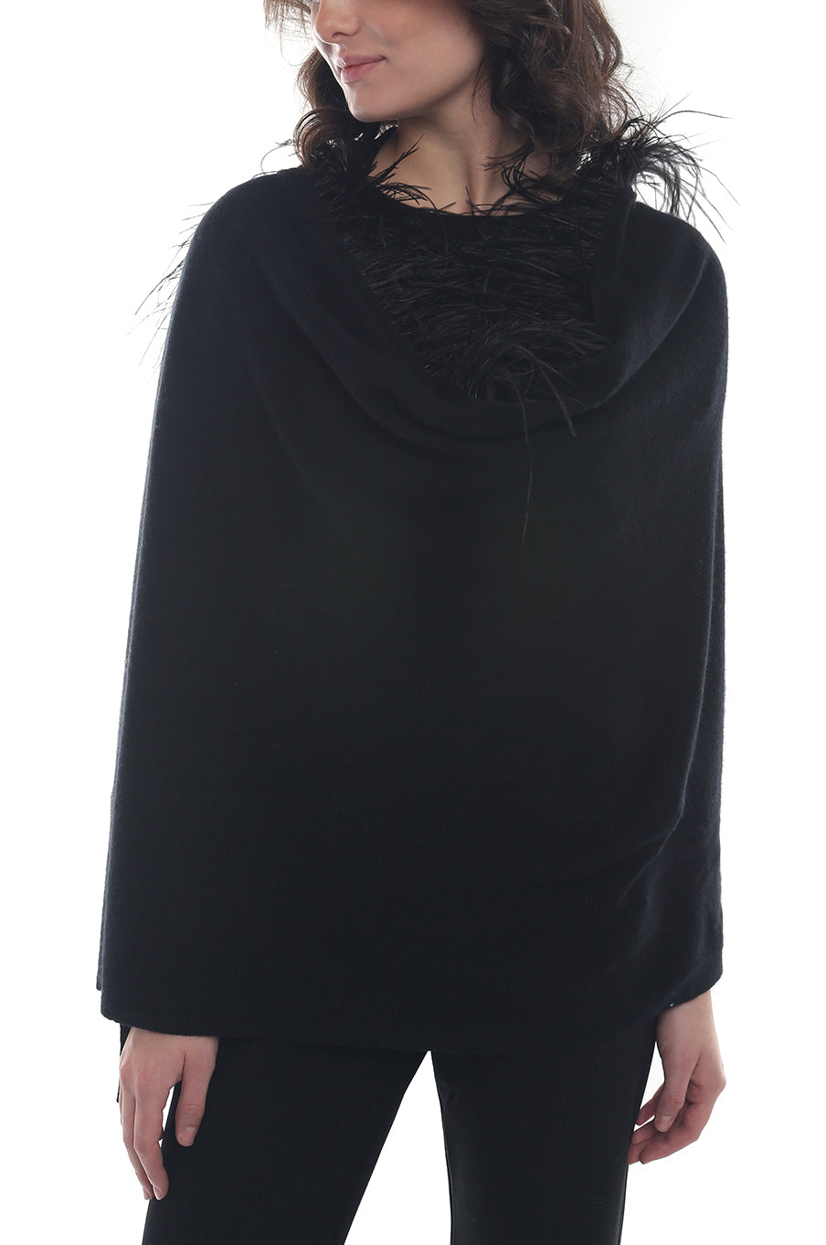 Cashmere Ostrich Feather Shawl