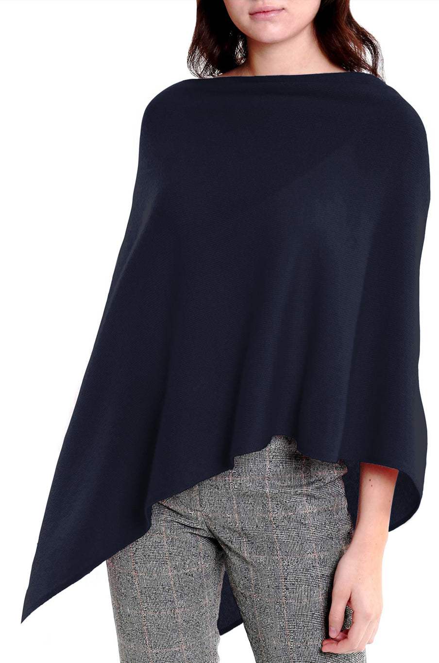 100% Cashmere Elegant Long Poncho Top