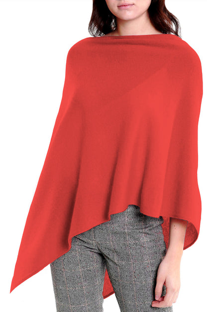 100% Cashmere Elegant Long Poncho Top