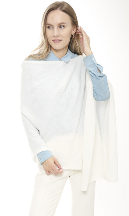 100% Cashmere Elegant Long Poncho Top