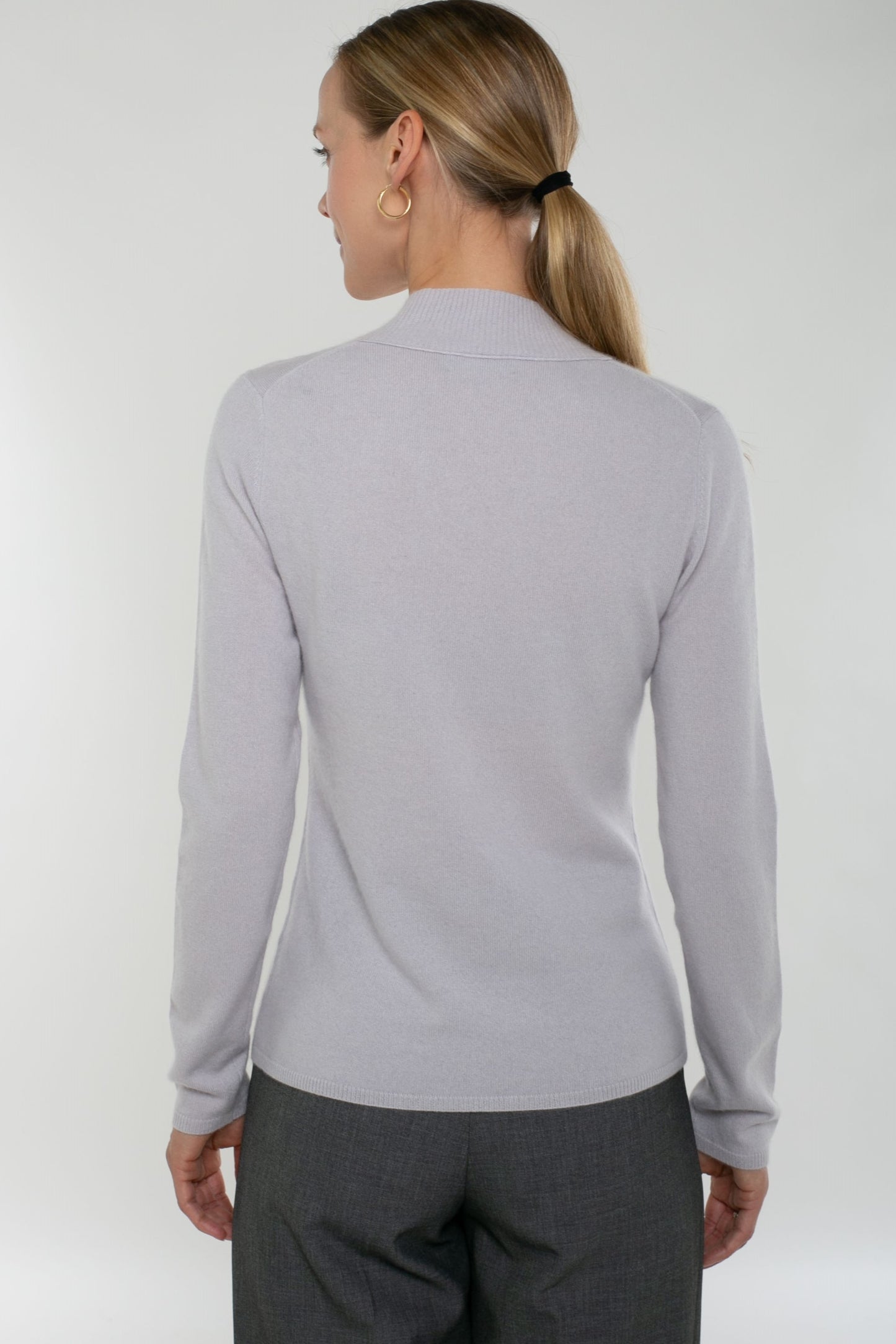 Baby Cashmere Stand Collar V-Neck