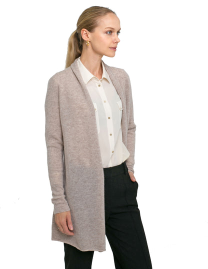 100% Cashmere Open Cardigan