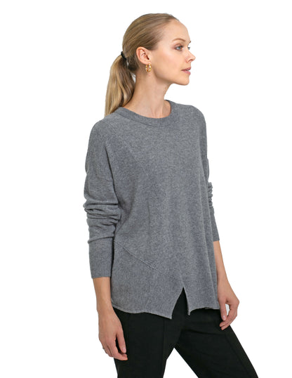Cashmere Long Sleeve Assymetric Sweater