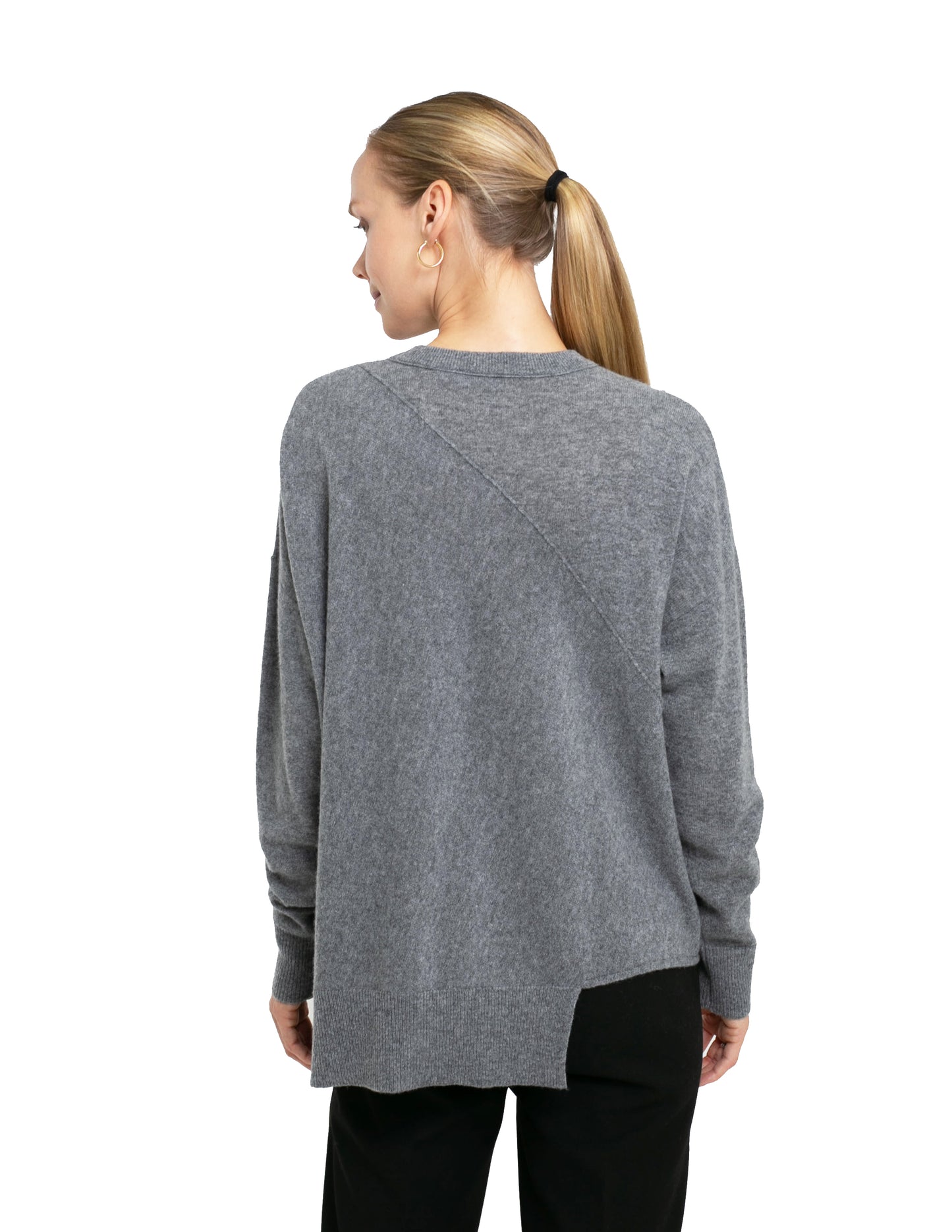 Cashmere Long Sleeve Assymetric Sweater