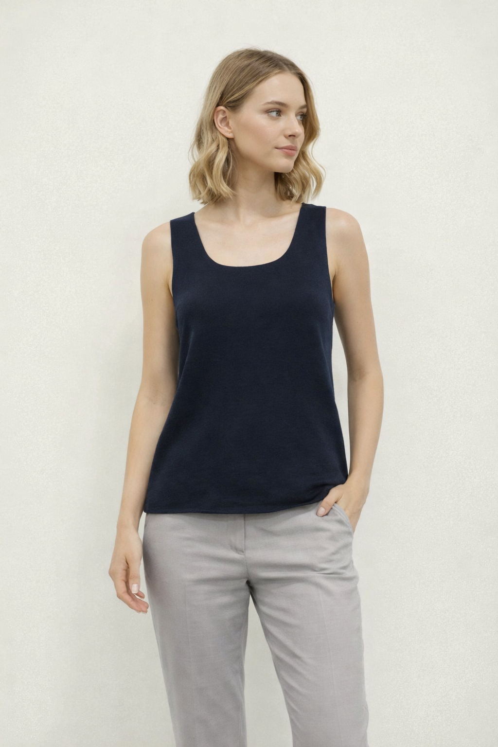 Cashmere Hi-Lo Tank Top