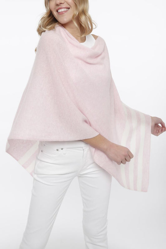 Cashmere Topper with Stripe detail