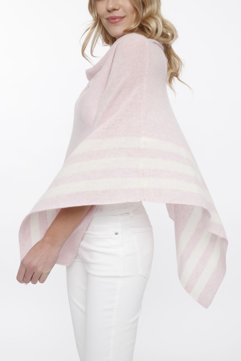 Cashmere Topper with Stripe detail