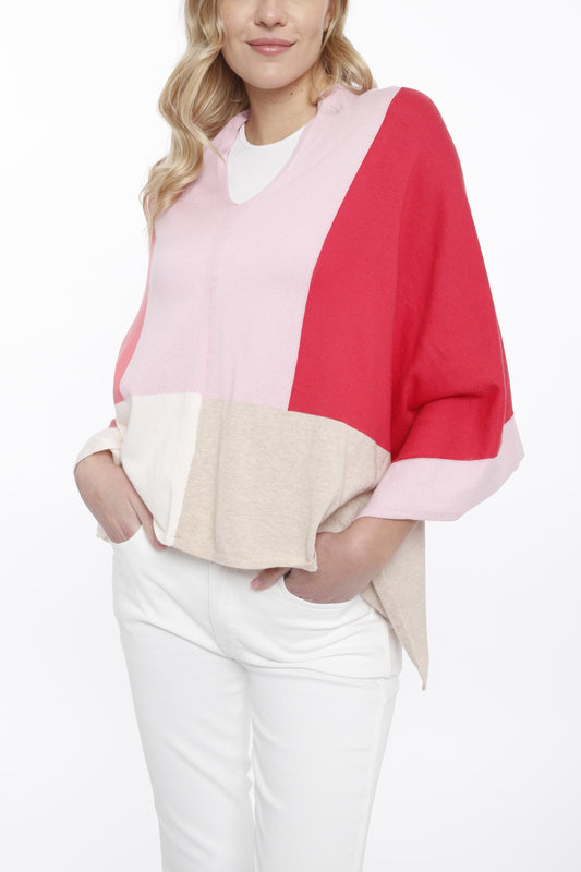 Cotton Blend Color Block Topper