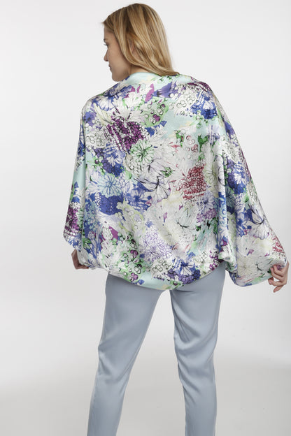Cocoon Floral Printed Cardigan