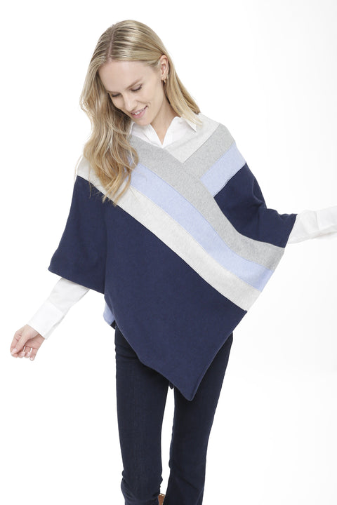 Cotton Cashmere Blend Color Block Topper