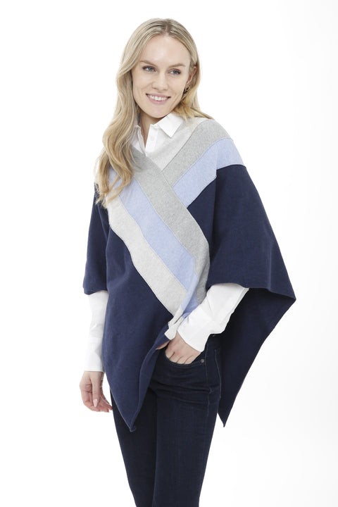 Cotton Cashmere Blend Color Block Topper