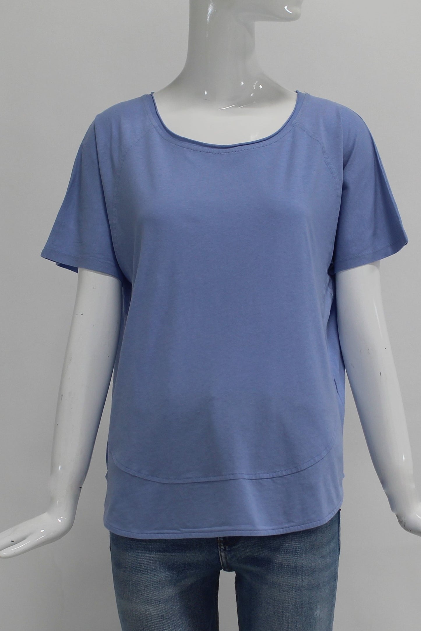 Circle Yoke Scoop Neck Tee