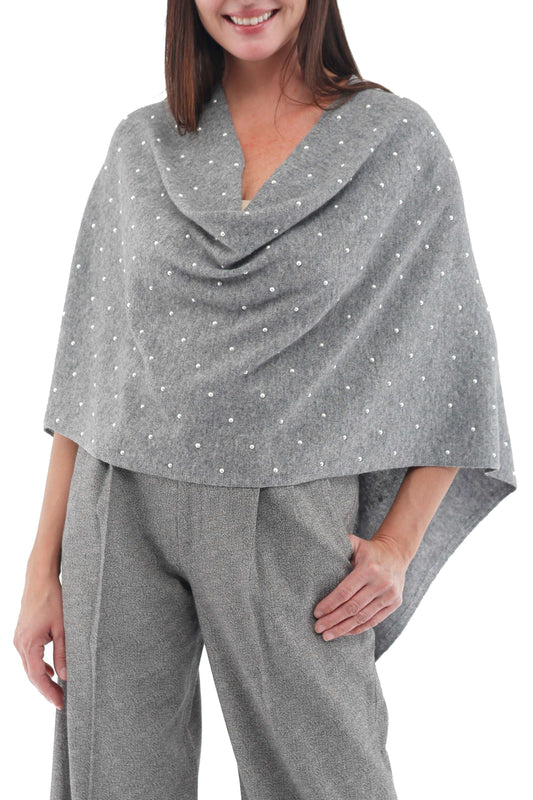 Cashmere Blend Pearl Topper