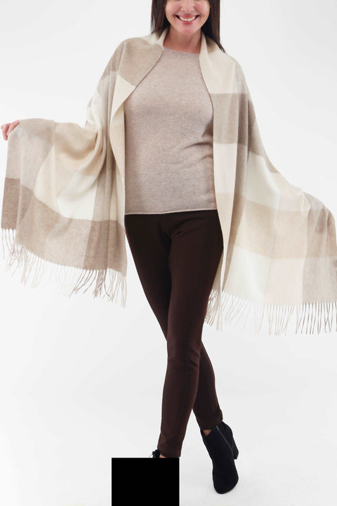 Woven Cashmere Shawl Eco-Friendly Mongolian Cashmere