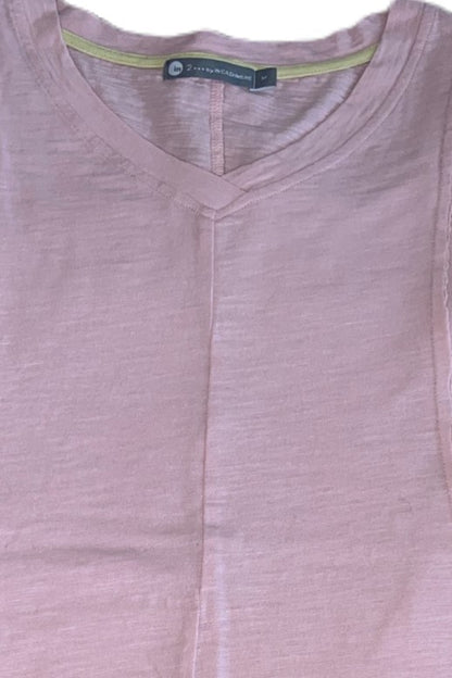 Drop Shoulder V-Neckwith Swing Hem Tee