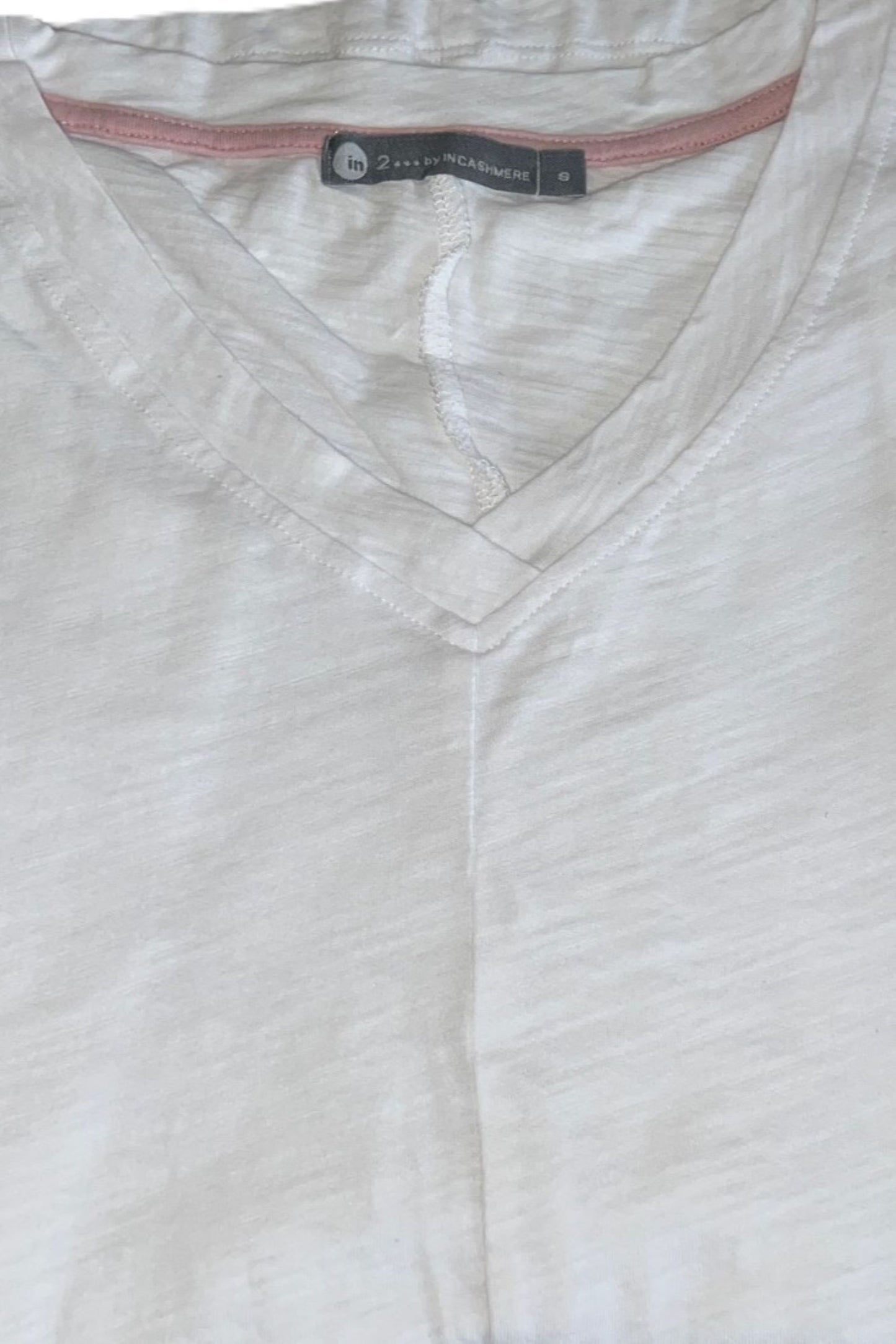 Drop Shoulder V-Neckwith Swing Hem Tee