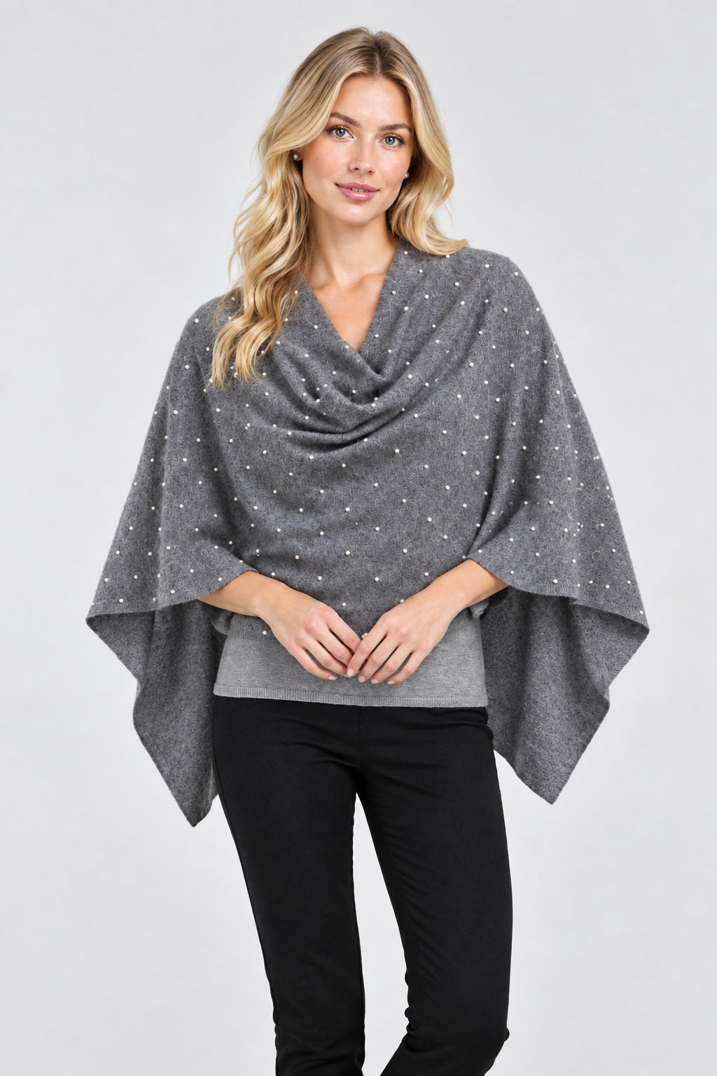 Cashmere Blend Pearl Topper