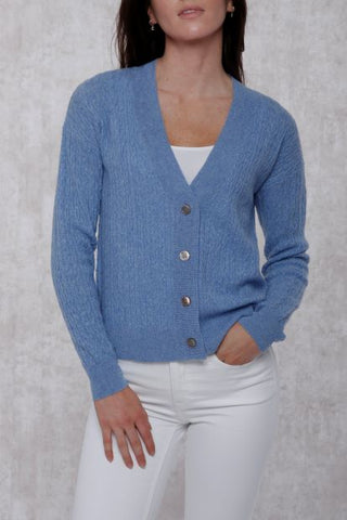 Cashmere Cable Front Cardigan