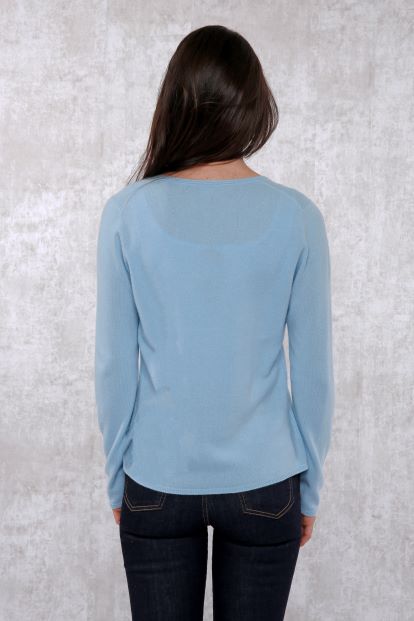 Baby Cashmere Long Sleeve V Neck Pullover