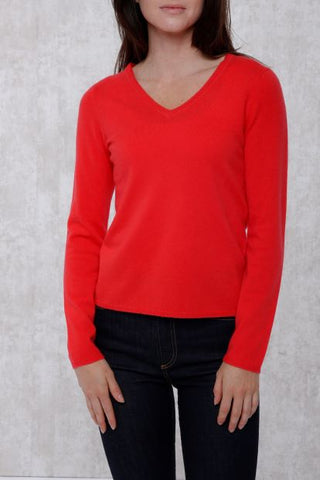 Baby Cashmere Long Sleeve V Neck Pullover