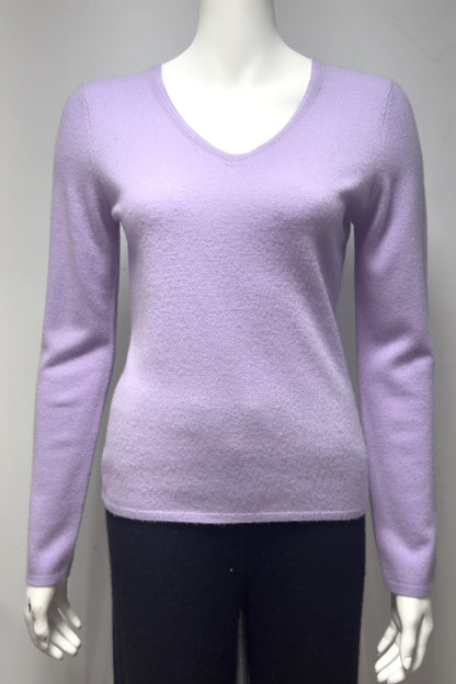 Baby Cashmere Long Sleeve V Neck Pullover