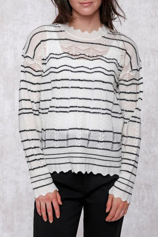 Cashmere Lace Stitch with Pin Stripes