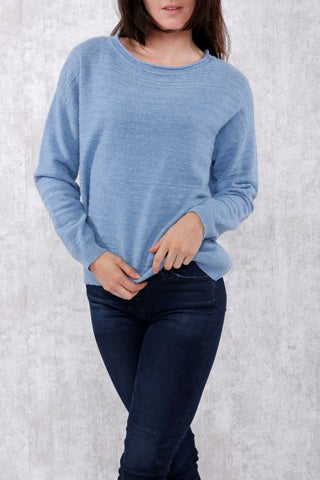 Cashmere Long Sleeve Novelty Stitch Pullover
