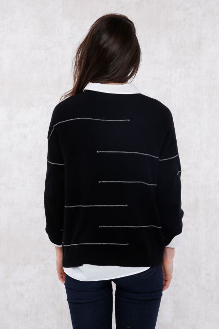 Cashmere Modern Striped Sweater